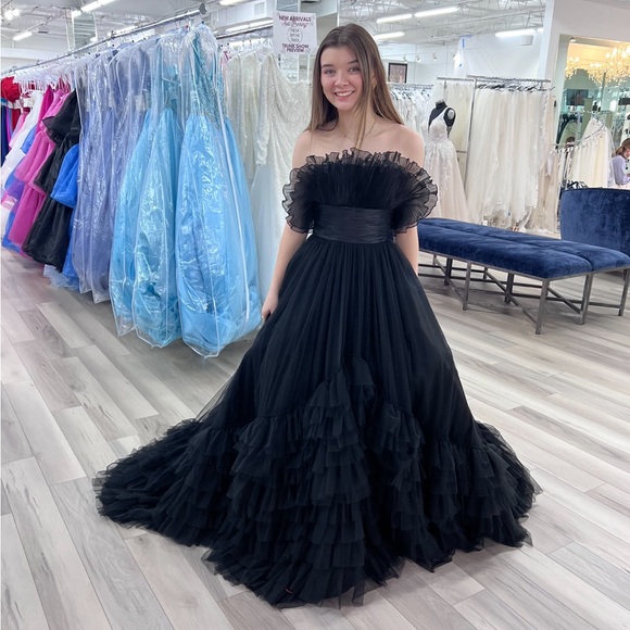 Sherri Hill Black Ballgown #55323 - Picture 8 of 11